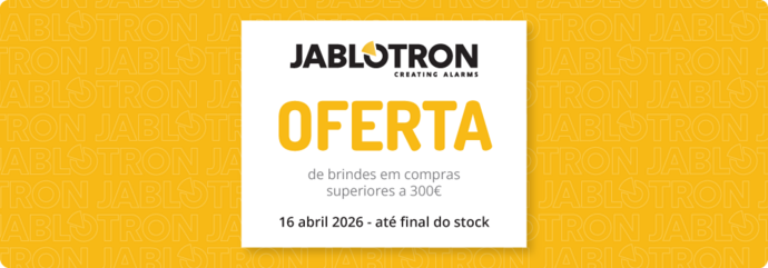 Receba brindes exclusivos com as suas compras Jablotron}