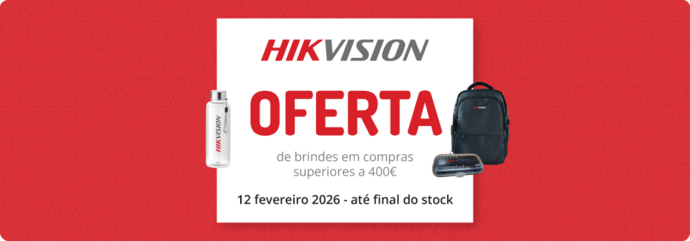 Oferta de brindes em compras de produtos Hikvision}